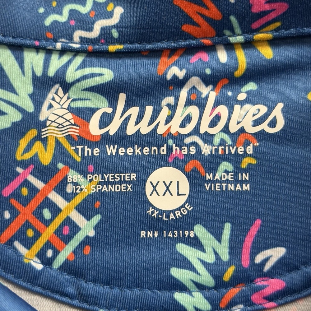 Chubbies Men's Size XXL Graphic Colorful Performance Polo "Pineapple Sketch" NWT - Picture 4 of 6